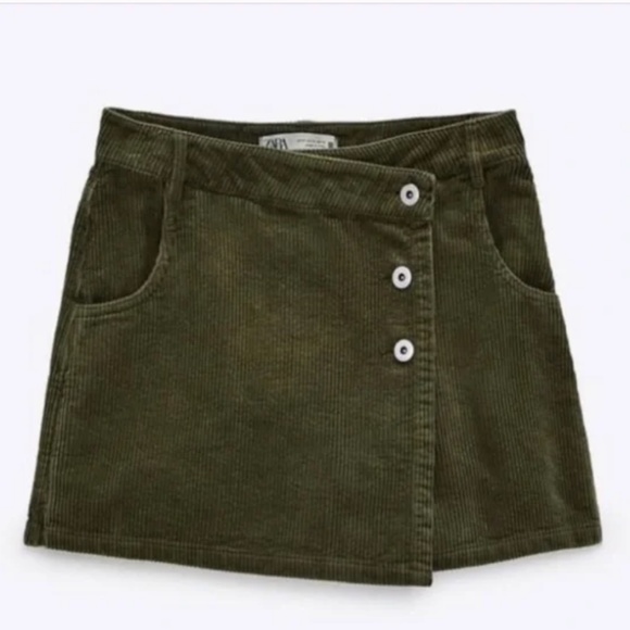 NWOT Zara Cozy Courderoy mini Skort - Picture 2 of 5